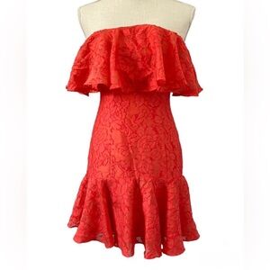 Keepsake the Label - Strapless Ruffle Dress - size Small